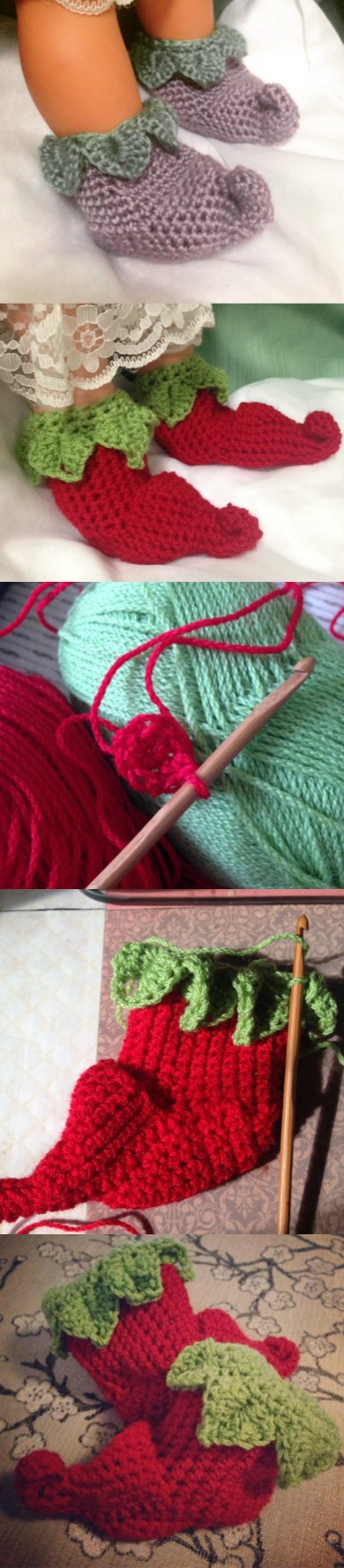 My Crochet Elf Booties