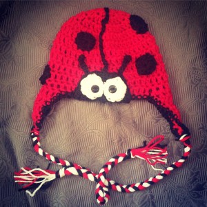 Crochet Lady Bug Beanie