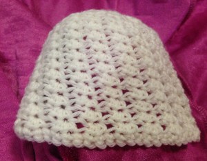 Newborn half double crochet hat